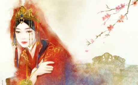 6張唯美古風圖片：一襲紅衣、披妝待嫁