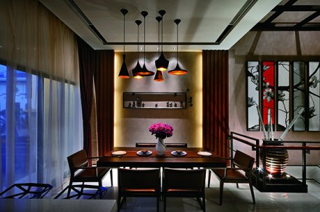 名城港灣，簡約風新中式別墅裝修設計