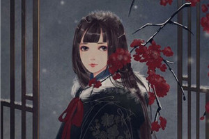 冬日飛雪女子古風(fēng)頭像，好看的動(dòng)漫頭像