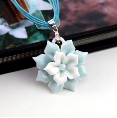 古風(fēng)白袂青衫匠心啟航閱讀手工陶瓷項(xiàng)鏈