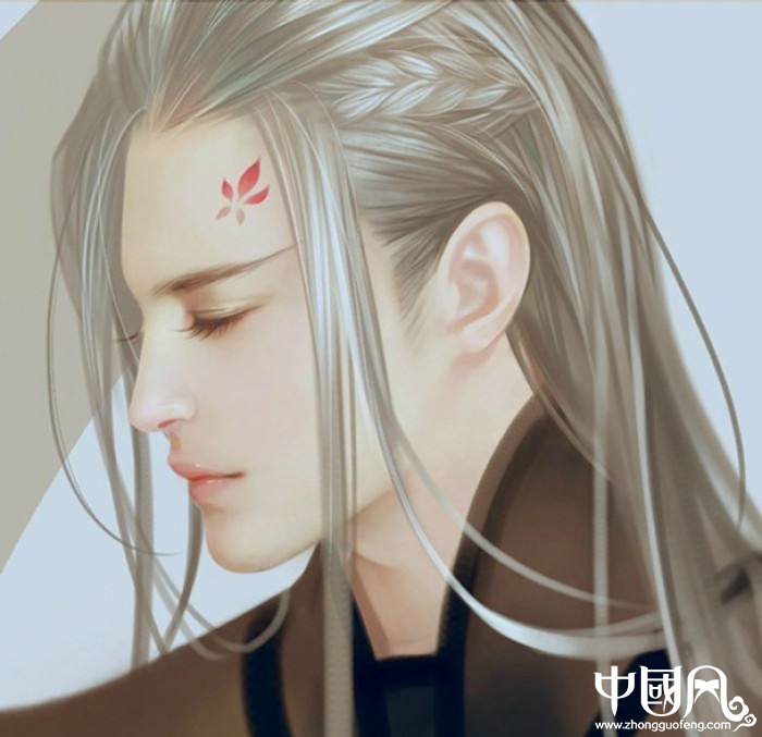 20張白發(fā)古風美男圖集，滿頭銀發(fā)真的好迷人