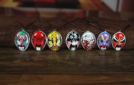 匠心啟航閱讀京劇臉譜陶瓷吊墜手工項(xiàng)鏈