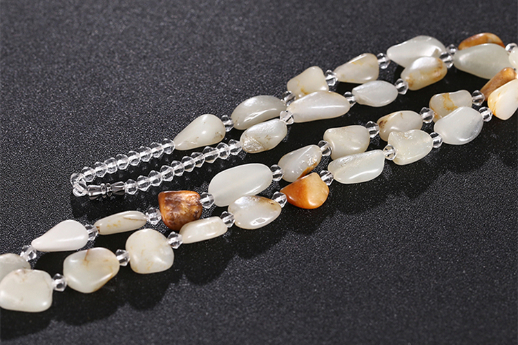 和田玉原石獨籽項鏈，玉石毛衣鏈手串