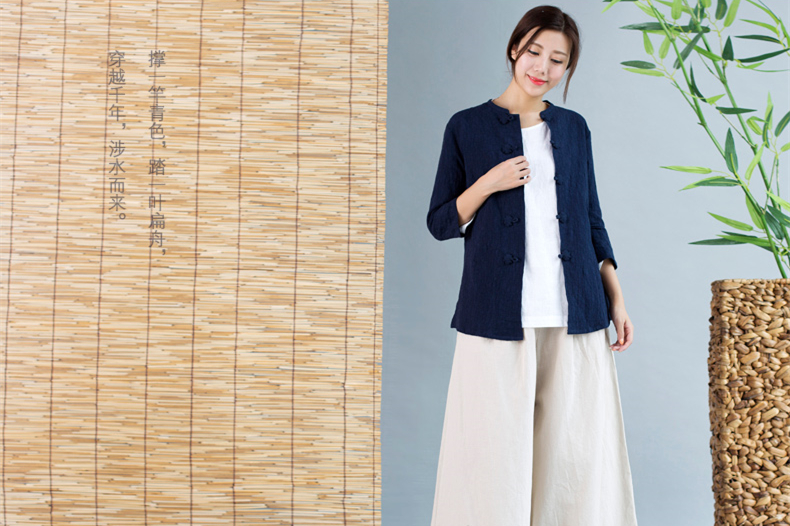 匠心啟航閱讀唐裝女外套七分袖中式茶服