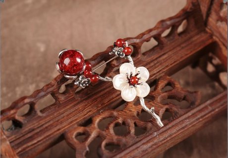 匠心啟航閱讀貝殼花氣質胸花胸針飾品