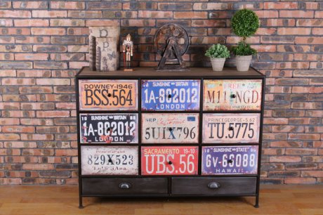 美式復(fù)古鐵藝玄關(guān)柜儲物柜