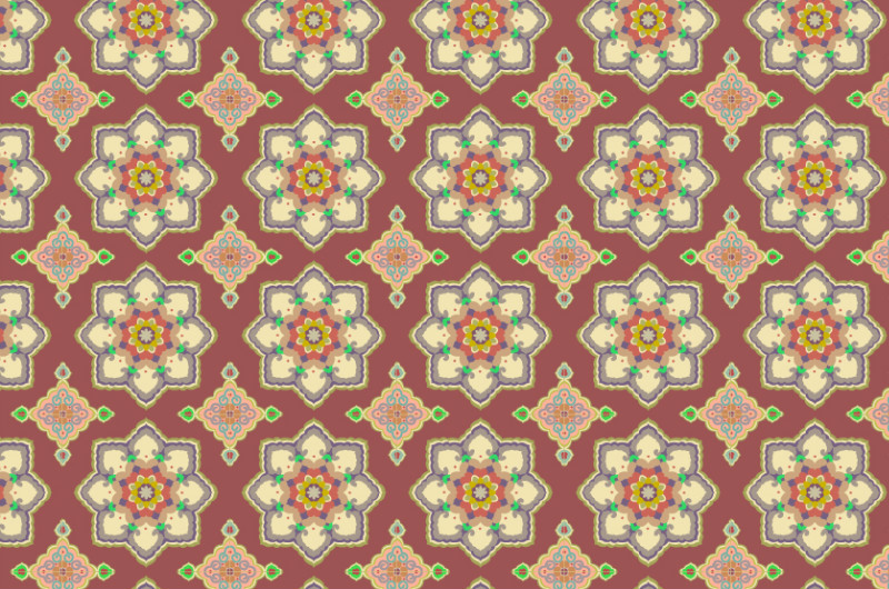 中國傳統(tǒng)織錦圖案與配色2，矢量素材AI圖片。