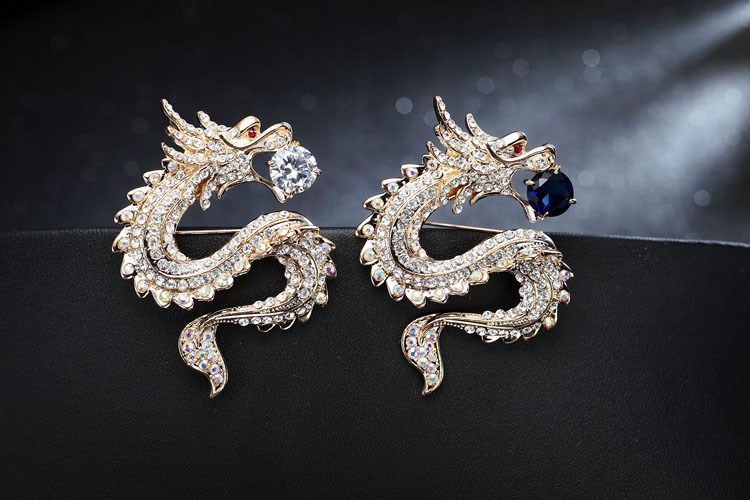 匠心啟航閱讀十二生肖胸針動物龍胸花別針