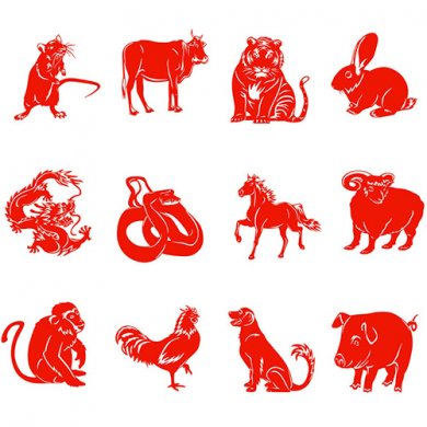 十二生肖剪紙，吉祥安康的剪紙