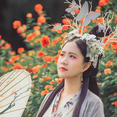 淡雅清新木槿花女生頭像，唯美古風(fēng)真人頭像