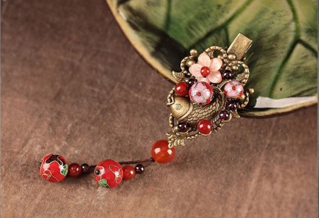 魚漫芳華發(fā)夾：古典匠心啟航閱讀頭飾