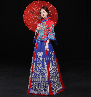 復(fù)古文藝中式禮服，匠心啟航閱讀新娘結(jié)婚禮服