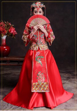 復(fù)古風(fēng)新娘禮服，時尚驚艷中式禮服