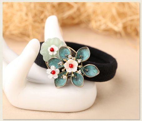 清新脫俗花萼發(fā)圈，時尚古典頭飾