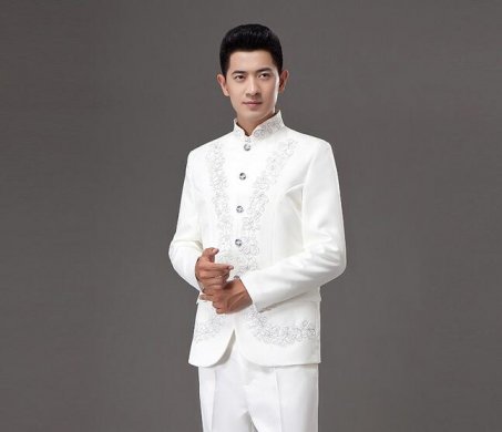 青年修身中山裝，立領中山裝演出服