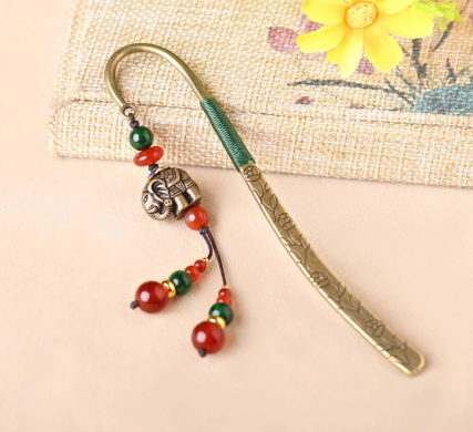 匠心啟航閱讀復(fù)古小象古風(fēng)文藝流蘇書(shū)簽