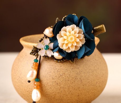 優(yōu)雅大氣發(fā)夾，唯美古風(fēng)花朵發(fā)夾頭飾