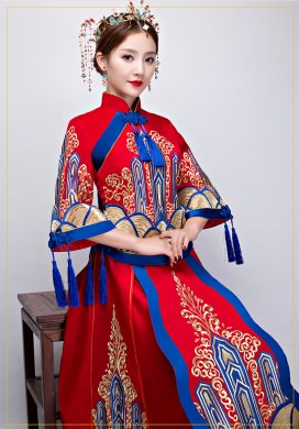 匠心啟航閱讀中式禮服，新娘結(jié)婚禮服