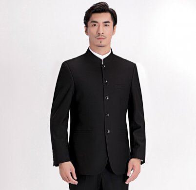 立領(lǐng)圓角匠心啟航閱讀男士修身版中山裝