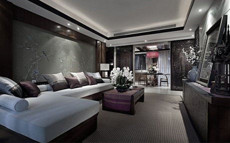 新中式裝修設(shè)計，會舍裝修設(shè)計圖(六)