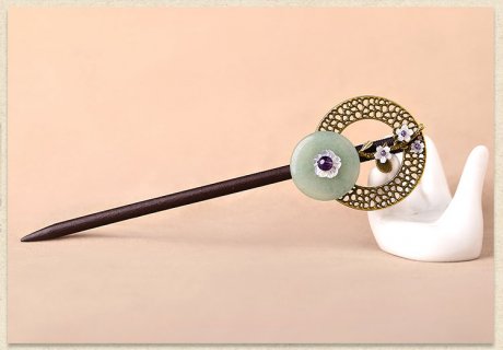 古風(fēng)發(fā)簪木簪子，匠心啟航閱讀復(fù)古盤(pán)發(fā)頭飾