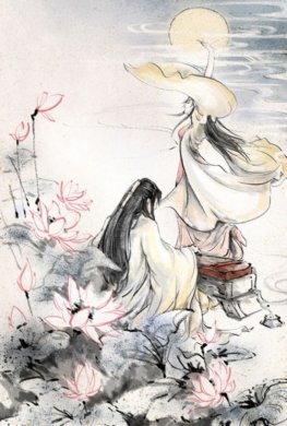 凄美國畫插畫，匠心啟航閱讀詩意手繪插畫