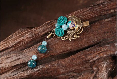 匠心啟航閱讀琉璃流蘇發(fā)夾頭飾