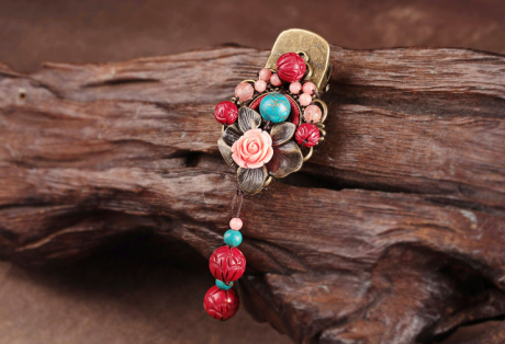 嬌顏匠心啟航閱讀發(fā)夾復(fù)古頭花頭飾