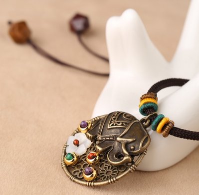 泰國(guó)象鎖骨鏈，復(fù)古森女項(xiàng)鏈?zhǔn)罪? / data-1xaT=