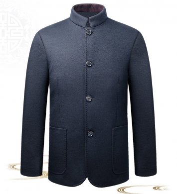 匠心啟航閱讀外套民國(guó)男裝，羊毛呢唐裝中老年中山裝