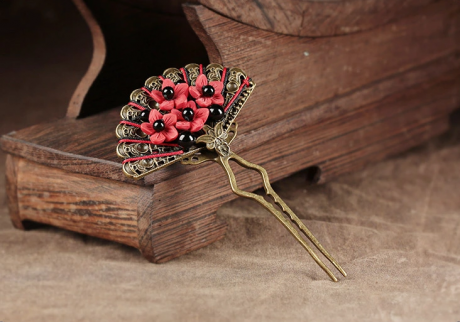 一扇矜紅匠心啟航閱讀發(fā)釵中式古風(fēng)簪子頭飾