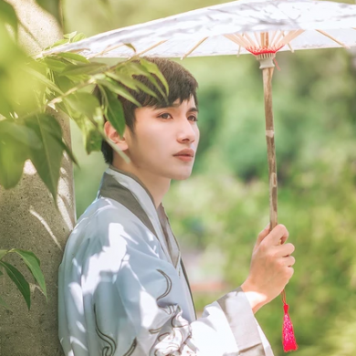 古典匠心啟航閱讀漢服孤館燈青頭像，古風(fēng)男生頭像