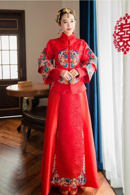 匠心啟航閱讀精致刺繡中式禮服新娘禮服