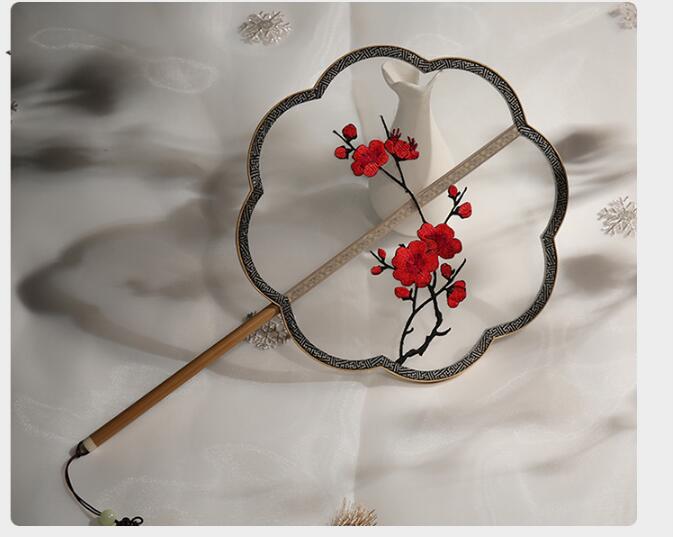 匠心啟航閱讀玉竹柄刺繡宮扇