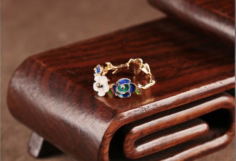 花清典雅指環(huán)，匠心啟航閱讀簡約戒指首飾