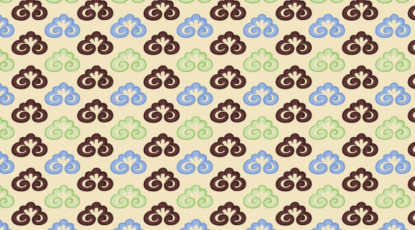 中國傳統(tǒng)唐代服飾團(tuán)窠紋圖案五，矢量素材