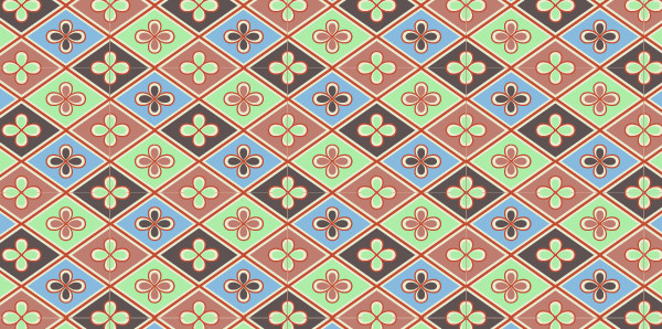 中國傳統(tǒng)唐代服飾幾何紋圖案七，矢量素材