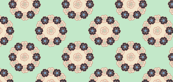 中國傳統(tǒng)唐代服飾聯(lián)珠紋圖案七，矢量素材