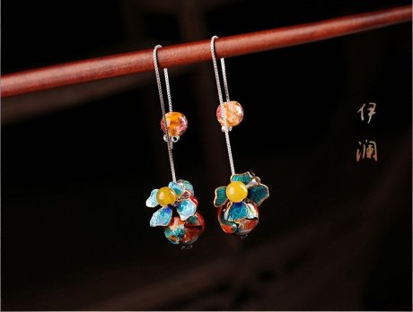 清新匠心啟航閱讀耳墜，詩意銀線耳環(huán)首飾