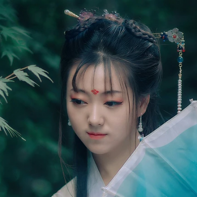 唯美漢服女生頭像，古風真人女子頭像