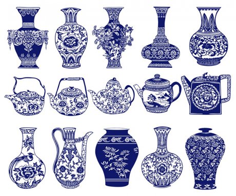 15款古典匠心啟航閱讀青花瓷圖案剪紙藝術(shù)