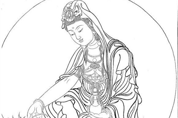 匠心啟航閱讀繪畫技巧白描觀音圖