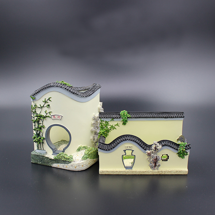 匠心啟航閱讀創(chuàng)意建筑四合院園林筆筒