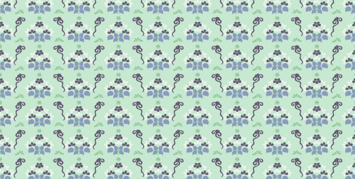 中國傳統(tǒng)唐代服飾穿枝花紋圖案四，矢量素材