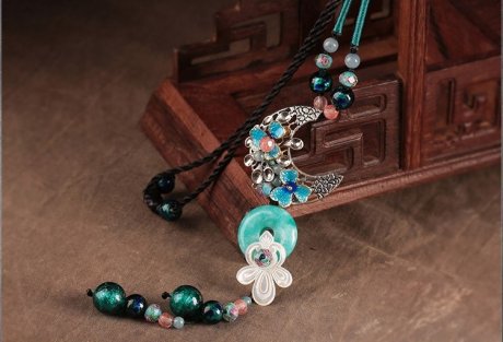 仙月飄香平安扣吊墜毛衣鏈項鏈?zhǔn)罪? / data-N0ek=