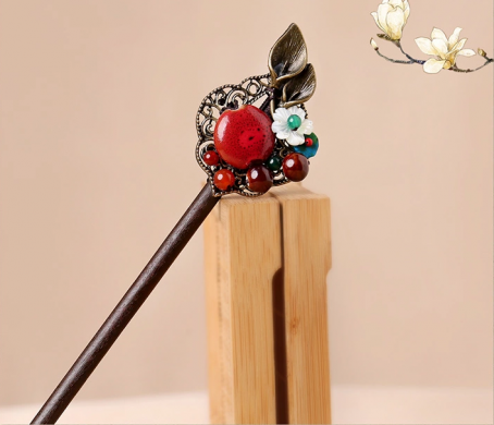 古典長發(fā)發(fā)簪頭飾匠心啟航閱讀木簪子