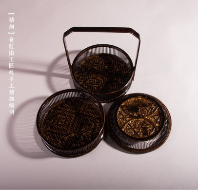 復古匠心啟航閱讀手提籃子，精致手工竹編餐籃