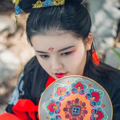 清新匠心啟航閱讀唯美古風(fēng)少女真人頭像