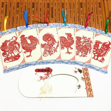 匠心啟航閱讀古典元素剪紙書簽設計