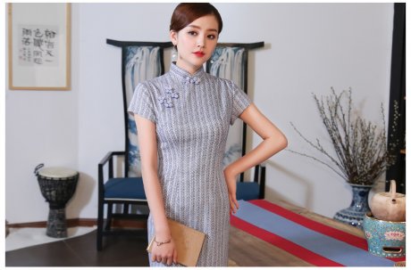 素雅民國風旗袍，時尚復古旗袍裙